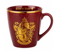 GWCC Mug officiel Harry Potter Gryffondor avec feuille d'or et logo 3D en relief dans une boîte