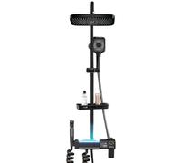 GWFBLID Système de Douche Encastré Colonne de Douche Noir Température Constante Mitigeur LED Commande Piano Douche Pluie Carrée Douchette Colonne Douche Hauteur Réglable