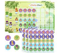 GWHOLE Lot de 2 tableaux de récompense pour apprentissage de la propreté et de la propreté avec autocollants dinosaures pour tout-petits, garçons, filles