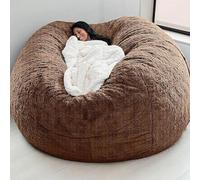GWWBD Pouf en Fausse Fourrure, Fauteuil Poire Luxueux Géant De 5/6/7 Pieds pour Adultes, Fauteuil Poire Ultra Doux (sans Remplissage)(Size:7FT 180X90cm,Color:B)