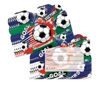 GXGM 10 Pièces Carte Invitation Anniversaire Garçon Football Carton Invitation Anniversaire Enfants - Cartes d'Invitation Football