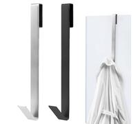 GXGM 2 Pièces crochets de porte de douche pour salle de bain, patere salle de bain, crochet porte serviette, crochets robustes sans perçage en acier inoxydable pour porte de douche en verre sans cadre