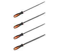 GXGM Limes 4 pièces, Support de scie à chaîne, Mini Lime, Lime à Cheval pour tronçonneuse, Lime avec poignée, Disponible en 3,2 mm, 4,0 mm, 4,8 mm, 5,2 mm, adaptée à la tronçonneuse DIY