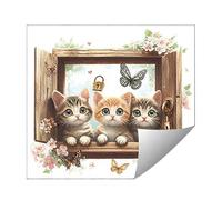 GXGM Stickers cuisine, stickers chat, décoration pour la maison, cuisine, salon, réfrigérateur, chambre d'enfant, armoire