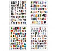 GXGM Stickers lettres vintage, alphabet retro pour scrapbooking, journaling, decoupage, bullet journal, decoration album et loisirs creatifs