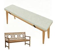 GXHYSW Coussin Banc Interieur et Exterieur - Coussin en Lin Lavable, Garnissage en Mousse Haute Résistance, Coussin Banquette avec Base Antidérapante, Coussin Balancelle,Off White,42x14x2 in