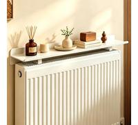 GXHYSW Tablette Radiateur sans Percer avec Supports, Etagere Radiateur | Moderne Alliage Aluminium Cache Radiateur, Décoration de Cloison au Dessus de Hotte Chauffante pour Bureau à Domicile