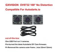 GXIVISION OV9732 Module de caméra 100 degrés 2M câble, Autodarts.io Webcam 3 pièces 1MP 30FPS 1280x720, pilote USB gratuit ov9732 Kit-US