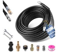 Gxpjycfob 30M Déboucheur Canalisation Haute Pression - 400 Bar Karcher Nettoyeur Haute Pression, Compatible avec Nettoyeurs Haute Pression karcher K2 K3 K4 K5 K6 K7