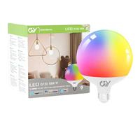 GY Ampoules Connectée E27 LED WiFi 18W Globe G120 1800LM, Intelligente Dimmable Multicouleurs RGB&CCT 2700K-6500K, ampoule Smart life Compatible avec Alexa/Google Home