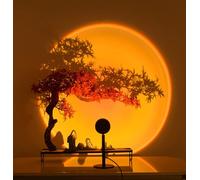 GY Sunset Lamp, Lampe Coucher de Soleil, Port USB Sunset Projection Light, Lumière Ambiance Rotative de 180°, Lampe Selfie, Idéal pour Photos, Fêtes et la Décoration de la Salle