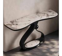 GY8PKVWKWQ Table Console, Table D'entrée en Granit, Assemblage Facile, Luxe, Faux Marbre, Noir, Or, for Salon, Couloir, Canapé, Foyer(Black,120cm)