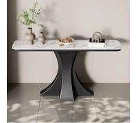 GY8PKVWKWQ Table D'entrée Moderne, Table De Canapé, Étagère De Rangement, Forte Capacité De Charge, avec Courbure Et Assemblage Facile, Table De Foyer for Entrée(Black+White,80cm)