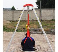 GYEQXKT Kit antichute Haute résistance, trépied de Sauvetage d'urgence pour interventions en Hauteur et espaces confinés, capacité de 544/816/1179 kg, treuil Inclus pour Levage et sauvetag