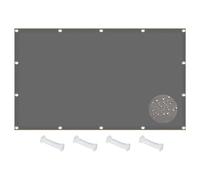 GYEQXKT Store vénitien Gris Clair de Haute qualité avec œillets, 480 x 600 cm, Polyester 185 g/m², Protection UV et Vent à 98%, idéal pour Jardin, pergola et Piscine.