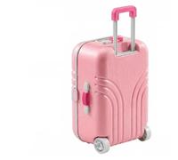 GYHWOFUL Mini tirelire créative en forme de valise pour enfants - Drôle à roulettes - En plastique ABS - Décoration de bureau et idée cadeau à économiser - Rose
