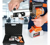 GYKOZY Pince à sertir Les câbles, sertisseuse hydraulique électrique Portable avec 11 Paires de Matrices et 2 Batteries Rechargeables, Rotation à 360°, Plage de sertissage 16-300 mm²