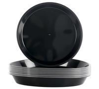 Gykutix Lot de 10 Soucoupe Pot Fleur 30 cm Coupelle Pot de Fleur Plateaux en Plastique Soucoupes pour Pots de Fleurs sous Soucoupe Rond pour Plantes Intérieur et Extérieur, Jardin (Noir)