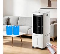 GYLRFA Rafraîchisseur d'air Portable, Ventilateur à Refroidissement par Eau 12 L avec télécommande, 3 Vitesses, Minuterie 7,5 h, Oscillant - pour Petites pièces et Chambres.