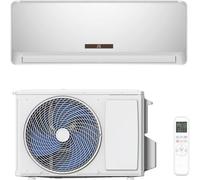 GYMAX Climatiseur Mural 18000 BTU, Réfrigération et Chauffage, 7 Modes & 5 Vitesses, Réfrigérant R32, App & Télécommande, Minuterie, Autonettoyage, pour Salon & Chambre
