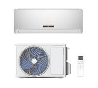 GYMAX Climatiseur Split 9000 BTU, Clim Reversible 42m² R32 en Contrôle App&Télécommande avec 7 Modes, 5 Vitesses, Minuterie, Autonettoyage, Silencieux&Économe Énergie, Salon&Chambre