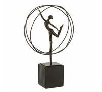 Gymnaste dans Cercle Marron