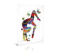Gymnastique Aquarelle Art Mural Toile Impression Sports Art Papillon Teen Room Décor Nursery Art Sports Gift Girls Dance Decor for Kids Room Wall Decor 30x45cm Sans cadre