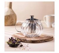 GYOKURO Théière en verre borosilicate avec infuseur inox et fond dévissable CRISTEL 1,2 l
