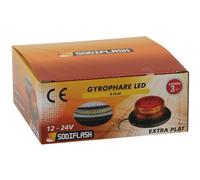 Gyrophare LED extra plat 12/24V double flash fixation à plat SODIFLASH - 16310