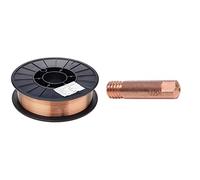 GYS - Bobine de Fil Acier Ø 1.0 G3Si1/ER70S-6-5kg - 200mm - CONSOMMABLE Soudure MIG/MAG & 041929-10 Tubes Contact Ø1.0/M6-LOT DE 10-pour Torche 150A-MIG/MAG, 0 W, 0 V