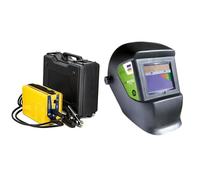 GYS - Gysmi 160P - Poste à Souder - inverter - MMA - Ø 1, 6 à 4 mm - 230V - Livré avec cables de masse et Porte Électrodes en Valise & Masque de Soudage LCD MASTER 11 - Teinte 11 Noir
