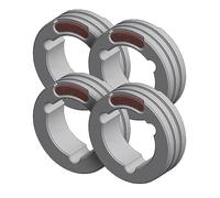 GYS - SET DE 4 ROULEAUX TWIN TYPE F - FIL COMPLET ALLU Ø 1.0/1.2 (ROUGE/ORANGE) - 061903