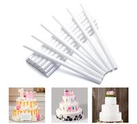 GYSRXS 24 Pièces Goujons à Gâteau Réutilisable 30cm Dowels Plastique Tige de Goujon Gateau pour Construction et Empilement de Gâteaux Marriage Anniversary(Blanc)