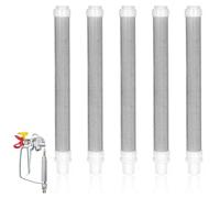 GYSRXS 5 Pieces 60 Mesh Filter de Pistolet de Pulvérisation sans Air Miles en Acier Inoxydable Airless Pistole Filtre pour Wagner Airless Paint Spray Gun,100mm (Blanc)