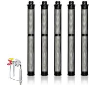 GYSRXS 5 Pieces Filter de Pistolet de Pulvérisation sans Air Miles en Acier Inoxydable Airless Pistole Filtre pour Wagner Airless Paint Spray Gun (Noir, 100 Mesh)