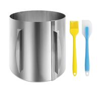 GYSRXS Cercle a Patisserie 20cm de Haut Anneau à Gâteau Réglable de 16 à 30CM Cerclage Patisserie avec Brosse et Grattoir Utilisé pour la Cuisson des Gâteaux à la Mousse(Acier Inoxydable)