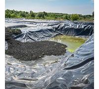 GYYN Bâche Bassin Epdm 35S Renforcé Épais Résistant Membrane Doublure Tissu Exterieur Bache Etanche Bassin Piscine HDPE 66 Tailles (Color : Black, Size : 9x9m)