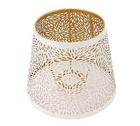 GYZOUKA Abat-jour à Ampoule en Fer Blanc, Motif de Fleurs Sculptées,