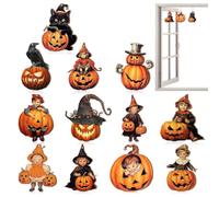 Gzadii Décorations d'Halloween pour arbre, décorations d'Halloween en bois | Artisanat créatif en bois, kit d'ornements en corde pour intérieur, porte d'entrée, décoration murale, salon