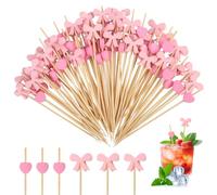 GZGXKJ 200 Pcs Pic Aperitif 12cm Pique a Brochette Bois Piques à Cocktail | Pique Aperitif, Pic a Brochette Cocktails, Coeurs Roses et Formes D'arc, Pour Fête Décoration de Boisson Dessert Aux Fruits