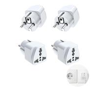 GZGXKJ Universal Adapter 4pcs Adaptateur Voyage Adaptateur Prise EU | Deux Ronds Adaptateur de Prise Universel, Pour UK Chine Australie Japon Italie Suisse