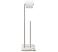 Gzila SUS304 Porte-Rouleau de Papier Toilette autoportant, avec réserve, Design marbre Lourd, Nickel brossé