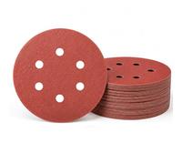 GZKTY 50 Pièces Disque Abrasif 225 mm 6 Trous Grain 40 60 80 120 180 240 | Disque de Poncage 225mm pour Ponceuse Girafe Pour ponçage bois, métal, peinture, mastic