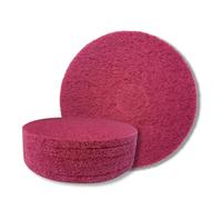 GZKTY Lot de 5 patins abrasifs de 300 mm (25 mm d'épaisseur, rouge moyen) pour machine à récurer Nadelfix, machine à vitre, machine de nettoyage de sol