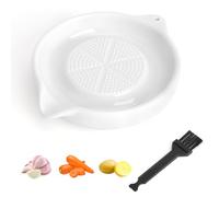 GZRXIOUS Râpe en Céramique - Râpe à Gingembre et Ail avec Brosse | Fine en Céramique, pour Cuisine Familiale et Épices, pour Gingembre, Ail, Pommes, Légumes, Citron, Carottes