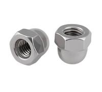 GZSYWZ 5 Pièces Ecrou Borgne Hexagonaux - Hexagonal Écrous Borgnes en Acier Inoxydable A2 Cache ecrou pour Vis Boulons Filetés & Tiges Filetées Cache-écrous M10 (10mm)