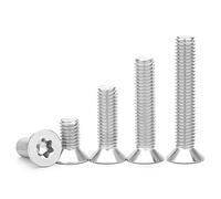 GZSYWZ Vis À Tête Fraisée - Acier Inoxydable A2 V2a Vis Machine À Tête Plate Torx Boulon Métaux Argenté, M8 x 50mm (5 Pièces)