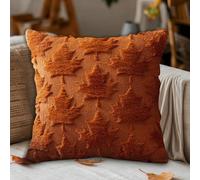GZWY Housse de coussin - 45 x 45 cm - Motif feuille d'érable - Décoration d'automne - Feuille d'érable - Décoration d'intérieur - Pour l'automne - Pour salon, chambre à coucher - (C)