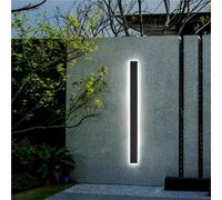 GZZBMY Exterieur Intérieur Jardin Lampe Murale Patio Porte Applique Murale Entrée LED Longue Spots Muraux Étanche IP65 Extérieur Noire Barre Lumineuse Aluminium Salon Lumière (Lumière Blanche,150CM)