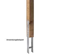 H - Ancre support de poteau Ancre de poteau sabot 81x600x60x5mm galvanisé à chaud